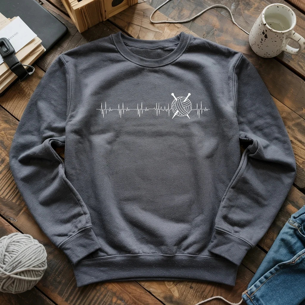 Knit heartbeat Sweatshirt