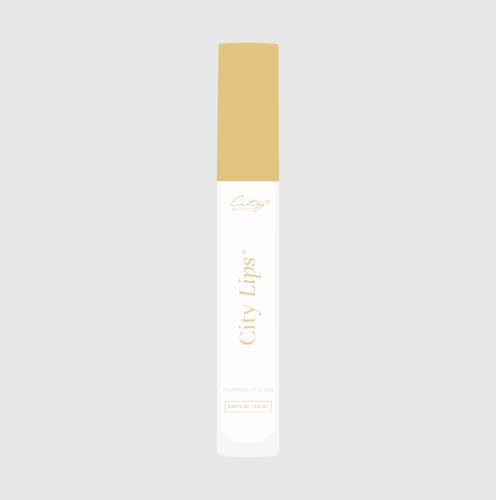 City Beauty City Lips Clear - Plumping Lip Gloss - Hydrate & Volumize - High Shine Lip Plumper - Hyaluronic Acid & Peptides Visibly Smooth Lip Wrinkles - Cruelty-Free (Clear, Pack of 1)