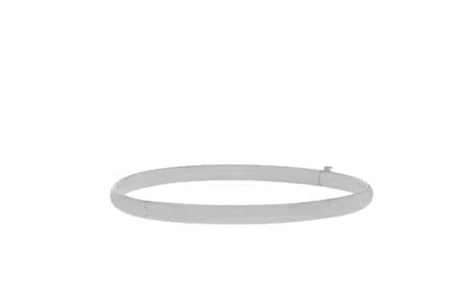 Floreo 14k White Gold 5mm Polished Bangle Bracelet 8 Inch