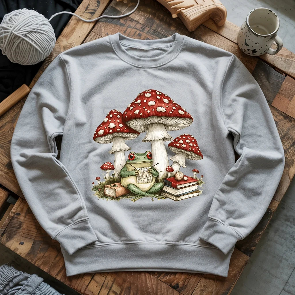 Knitting Frog Sweatshirt