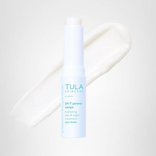 TULA Skin Care 24-7 Power Swipe Hydrating Eye Balm - Dark Circle Treatment, Instant Brightening, Portable - 0.23oz