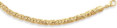 Floreo 14k Yellow Gold 6mm Byzantine Link Bracelet, 7.25 Inch