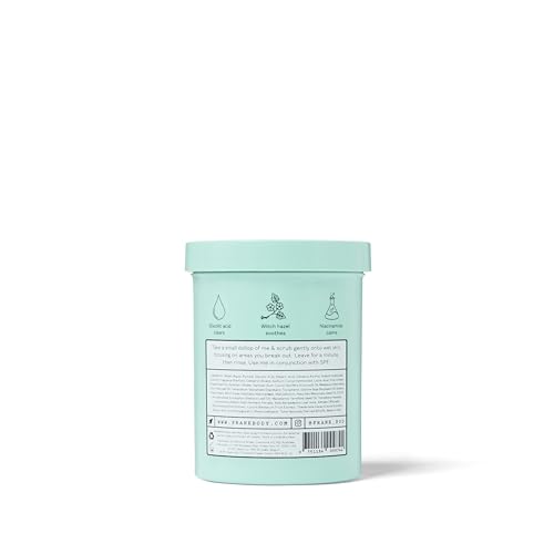 Frank Body Glycolic Body Scrub | Vegan, Cruelty Free, Exfoliating Body Scrub | Helps to Fight Breakouts and Soothes Skin & Marks with AHA, Pumice, Witch Hazel, and Niacinamide | 8.82 oz / 250 g