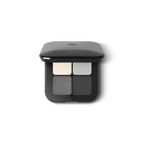 Kiko Milano Bright Quartet Eyeshadow Palette 04 | Palette With Four Baked Eyeshadows For Wet And Dry Use