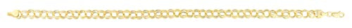 Floreo 14k Yellow Gold 8.25mm Lite Double Chino Link Charm Bracelet, 7.25 Inch