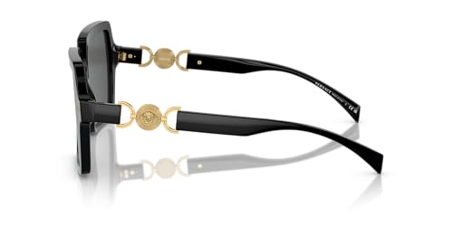 Versace Woman Sunglasses Black Frame, Dark Grey Lenses, 55MM
