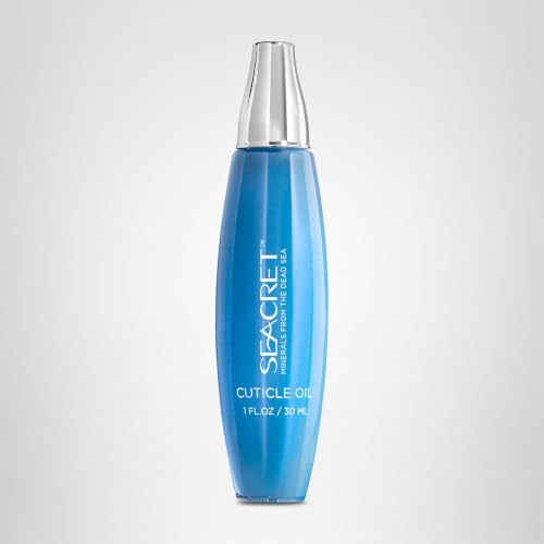 SEACRET Cuticle Oil with Precision Dropper Applicator - Fast-Absorbing for Dry, Cracked Nails, Non-Greasy Nail Care Treatment with Dead Sea Minerals, Calendula, Rosehip & Vitamin E, 1 Fl Oz / 30 ml
