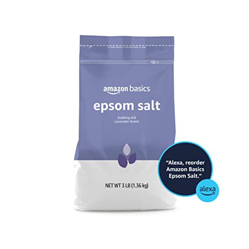 Amazon Basics Epsom Salt Soaking Aid, Lavender Scented, Relax & Relief, Resealable, 3 Pound, 1-Pack (Previously Solimo)