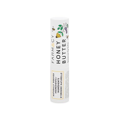 Farmacy Beeswax Lip Balm - Honey Butter Moisturizing Lip Care + Chapped Lip Treatment - Enriched with Cupuaçu + Cocoa Butters, Proprietary Honey Blend and Vitamin E to Nourish, Soften + Heal (3.4g)