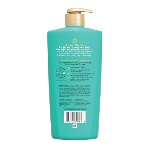 Jergens Shea Fusion Tropical Escape Body Lotion, Shea Butter, 14 fl oz