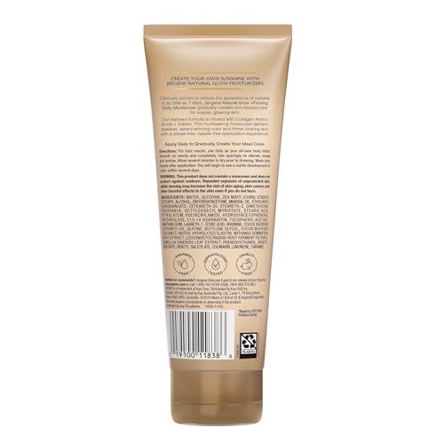 Jergens Natural Glow +Firming Self Tanner Body Lotion, Med-Deep, 7.5oz, 2pk