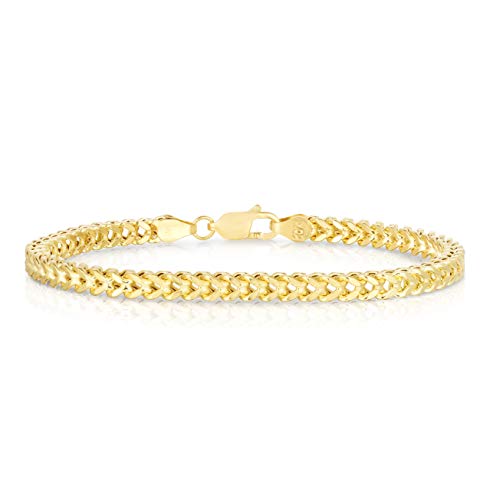Floreo 10k Yellow Gold Lightweight Franco Bracelet 4.4mm, 8 inch