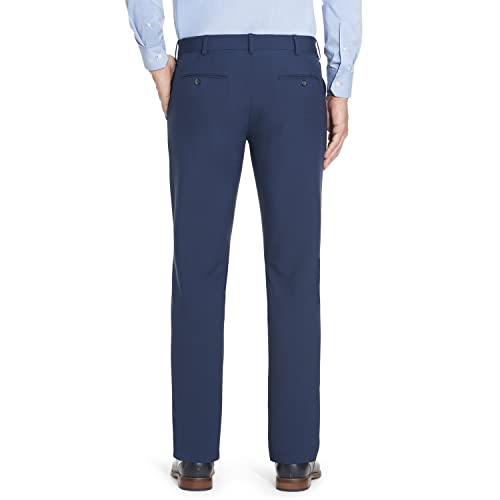 Van Heusen Men's Slim Fit Flex Flat Front Pant, Blue Barge, 29W x 32L