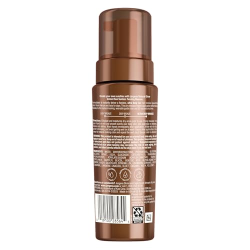 Jergens Natural Glow Instant Sun Body Mousse, Ultra Deep Bronze, 6 oz