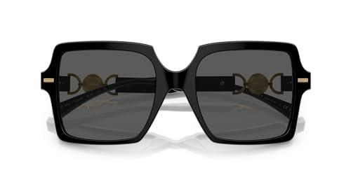Versace Woman Sunglasses Black Frame, Dark Grey Lenses, 55MM