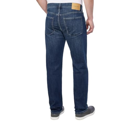 Calvin Klein Men's Slim Straight Jean (as1, Waist_Inseam, Numeric_40, Numeric_32, Secaucus HS)