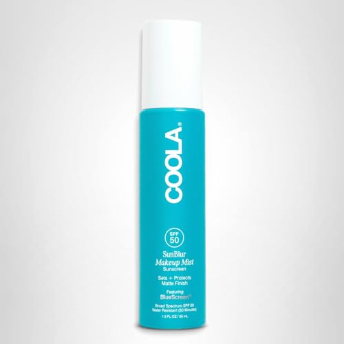 COOLA SunBlur Matte Makeup Setting Spray SPF 50, Face Sunscreen, 1 fl oz