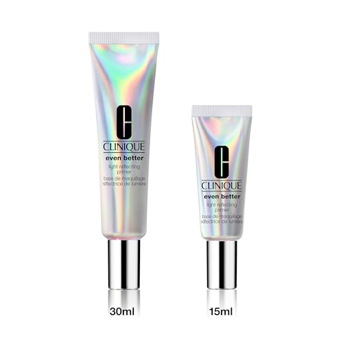 Clinique Even Better Light Reflecting Face Primer With Vitamin C + Hyaluronic Acid For All Skin Types | Hydrating, Lightweight + Illuminating Finish, 0.5 Fl Oz