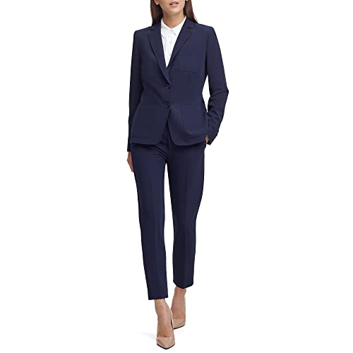Tommy Hilfiger Women's Work Jacket One Button Blazer Jackets, Midnight, 8