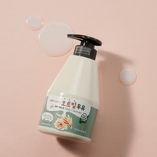 Kwailnara Oat Milk Body Wash (19.75 Fl Oz) – Korean Body Cleanser for Nourished & Soothed Skin | Milk Protein, Royal Jelly & Calming Oat Extract | Paraben-Free with Gentle Bubbles