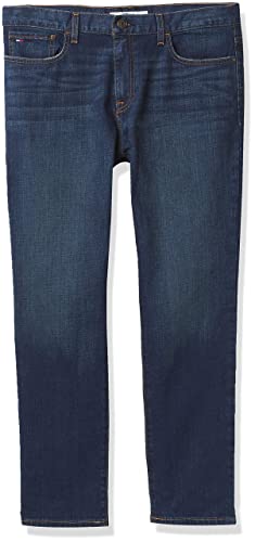 Tommy Hilfiger mens Slim Fit Stretch Jeans, Medium Rinse, 34W x 32L US