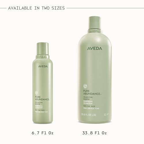 Aveda Pure Abundance Volumizing Shampoo | Shampoo For Fine Hair | Removes Product Build-Up And Excess Oil | 4X More Volume* | Notes of Jasmine, Peppermint, Pamarosa and Ylang Ylang | 6.7 Fl Oz
