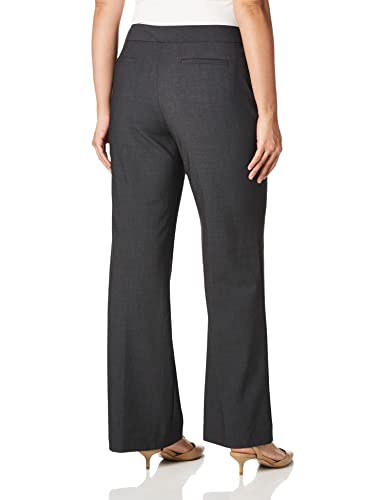 Calvin Klein Women's Classic Fit Straight Leg Lux Suit Pant, Charcoal, 16