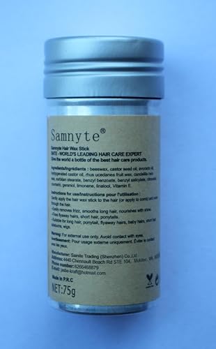 Samnyte Hair Wax Stick, Gel Tamer for Flyaways, Nourishing Slick Stick Pomade for Women & Kids, Slick Back & Styling Cream, Hair Styling Accessories for Teen Girls Gifts, 2.7 Fl Oz