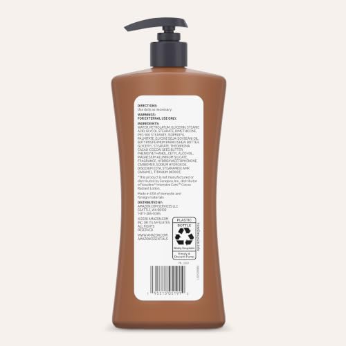 Amazon Essentials Cocoa Butter Body Lotion, Lightly Scented, 20.3 Fl Oz, Pack of 1 (Previously Amazon Basics)