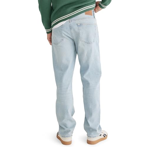 Aeropostale Men's Loose Straight Jean, Light Wash