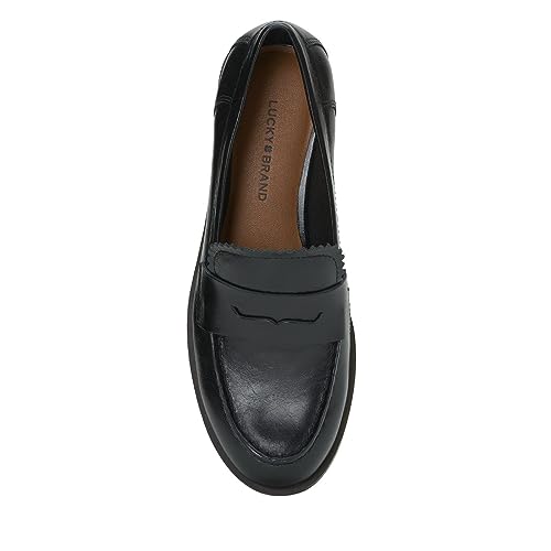 Lucky Brand Women's Floriss Loafer Flat, Black, 9