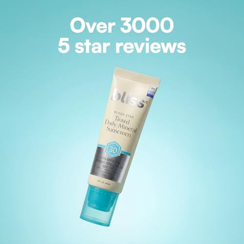 Bliss Block Star Tinted Mineral Face Sunscreen SPF 30 - 1.4 Fl Oz - Radiant