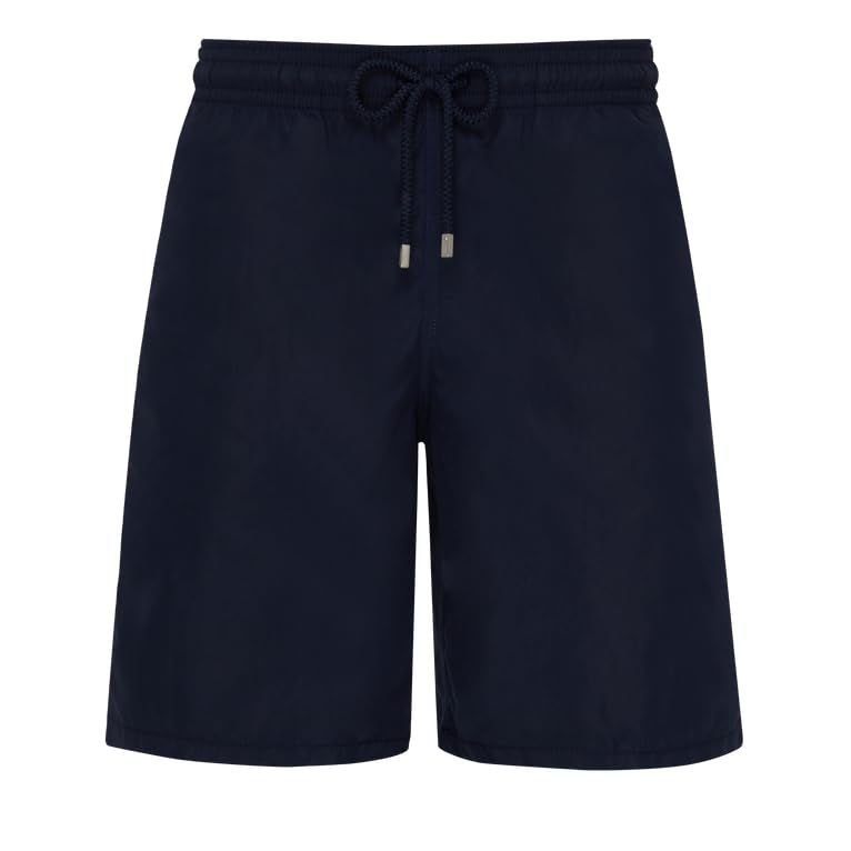 Vilebrequin Men Long Swim Trunks Solid, L, Navy Blue