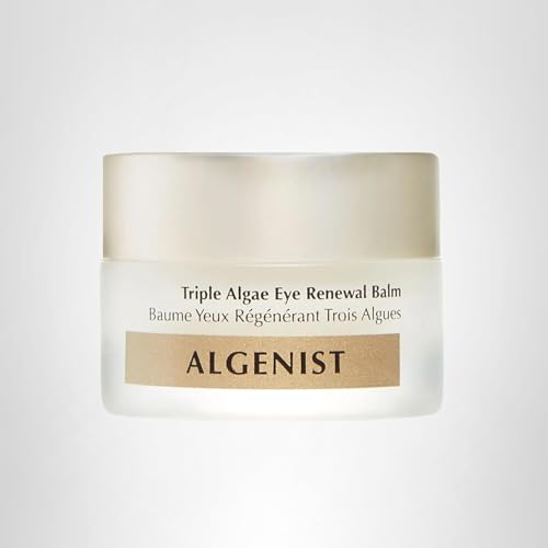 Algenist Triple Algae Eye Renewal Balm - Hydrating Vegan Eye Cream with Caffeine, Alguronic Acid & Peptides to Help Reduce Dark Circles, Puffiness, Fine Lines & Wrinkles - Travel Size (0.5 oz)