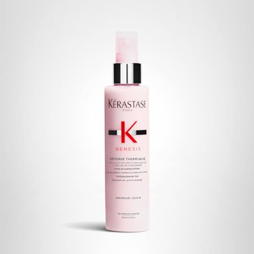 Kerastase Genesis Thermique Blow Dry Primer, Heat Protectant for Weak or Damaged Hair, Anti-Breakage, Detangles and Hydrates, Strengthens & Reduces Frizz, Sulfate Free, 5.1 Fl Oz