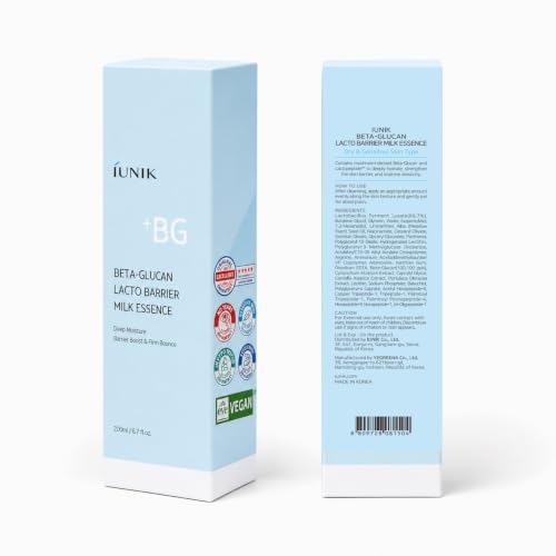 IUNIK Beta-Glucan Barrier Milky Toner Essence - Deep Hydration 6.7 fl oz