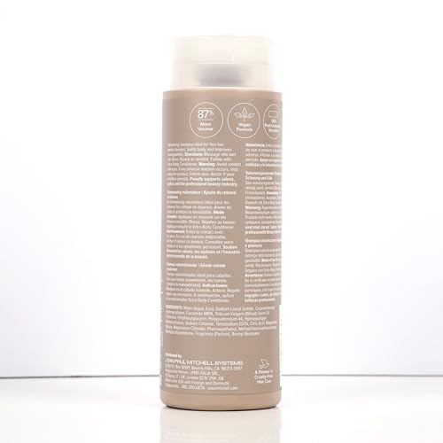 Paul Mitchell Extra-Body Shampoo, Adds Bounce + Fullness, For Fine Hair, 16.9 fl oz