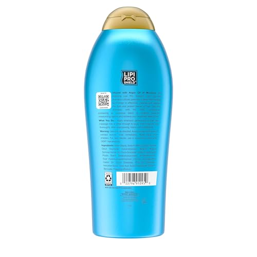 OGX Renewing + Argan Oil of Morocco Shampoo, Damage Repair Shampoo & Argan Oil to Help Strengthen & Repair Dry, Damaged Hair, Paraben-Free, Sulfate-Free Surfactants, 25.4 fl. oz