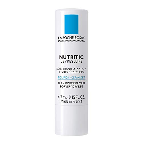 La Roche-Posay Nutritic Lip Balm for Very Dry Lips, Soothes and Repairs Chapped Lips with Shea Butter and Ceramides, 0.15 Fl Oz (Pack of 1)