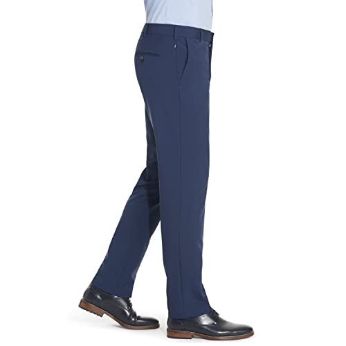 Van Heusen Men's Slim Fit Flex Flat Front Pant, Blue Barge, 29W x 32L