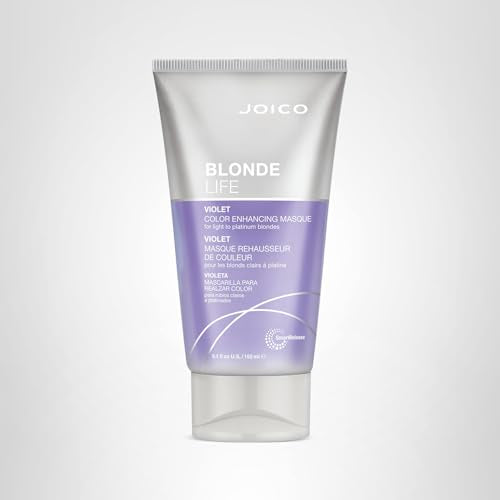 Joico Blonde Life Color Enhancing Masque | For Blonde Hair | Color Depositing Treatment | Maintain Unique Blonde Tones | Fortified With Monoi & Tamanu Oil | Violet | 5.1 Fl Oz