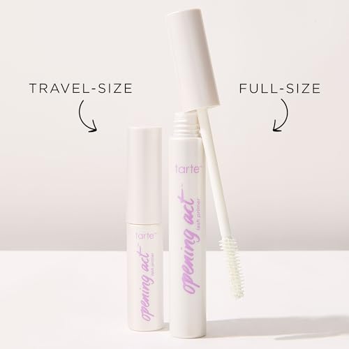 tarte opening act lash primer – Conditioning Mascara Base for Longer, Full Sizeer, Volumized Looking Lashes, Cruelty-Free Eyelash Primer with Vitamin C & Castor Oil, Vegan & Cruelty-Free, travel size