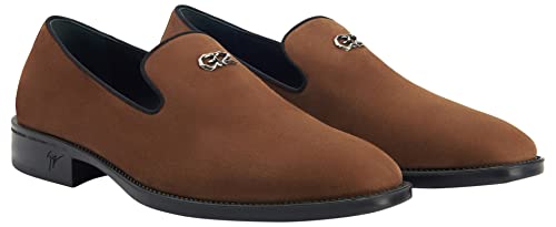 Giuseppe Zanotti, Imrham Suede Loafers, 7, Brown