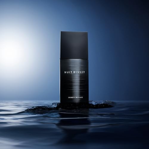 Issey Miyake Nuit d'Issey Parfum Spray - Fragrance for Men - Leathery, Woody, Intense - With Notes of Grapefruit, Vanilla, Tonka Bean & Leather Accord - 4.2 oz