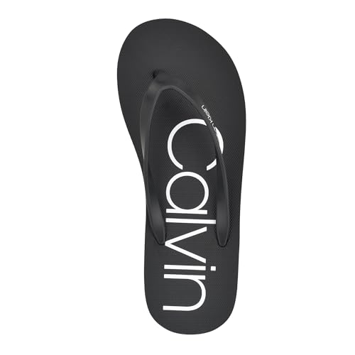 Calvin Klein Women's Salma Flip Flop, Black, 8