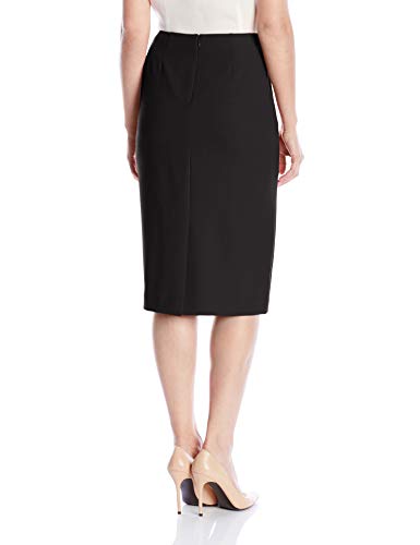 Kasper Women's Stretch Crepe Skimmer Skirt, Black, 8