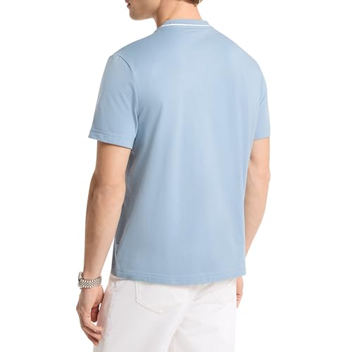 Michael Kors Men's Logo Rib Tee/Chambray, X-Large