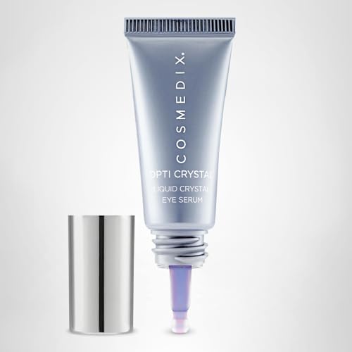 COSMEDIX Under Eye Serum for Dark Circles & Puffiness, Opti Crystal - Lifting & Firming Liquid Serum for Fine Lines & Wrinkles - Brightening, Moisturizing, & Hydrating Anti Aging Eye Puffy Bags Serum
