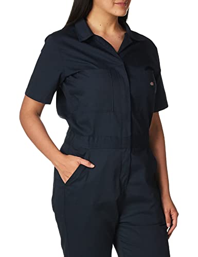 Dickies Women Short Sleeve Flex Coverall, Dark Navy v1, Medium