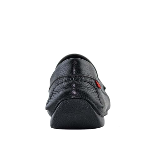 Marc Joseph New York Mens Loafers Casual Slip On Shoes Leather Penny Loafers for Men Lightweight Comfortable Classic Fashion Driving Moccasins Dress Driving Loafer Black Grainy 9.5